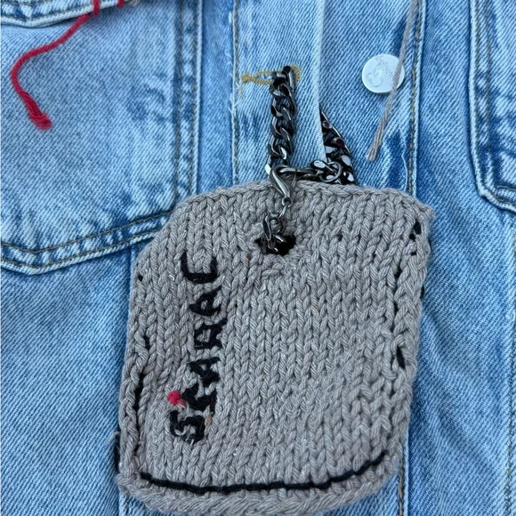 Trendy Knit Backpack with Plush Accent Trendy Knit Backpack with Plush Accent main image 4